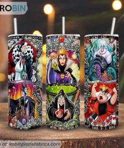 Disney Villains 3D Printed Skinny Tumbler
