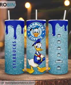 Donald Duck Starbucks Coffee 3D Printed Skinny Tumbler Donald Duck Starbucks Coffee 3D Printed Skinny Tumbler