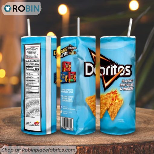Doritos Blue 3D Printed Skinny Tumbler, Snack Tumbler File