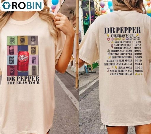 Dr Pepper Cans Eras Tour Shirt, Vintage Pepper Unisex T Shirt Unisex Hoodie