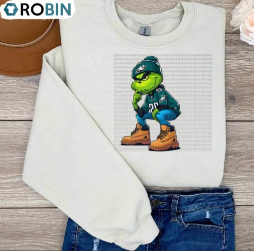 Eagle Christmas Shirt, Eagles Grinch Short Sleeve Tee Tops
