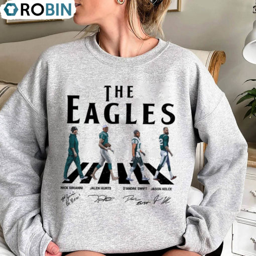 Eagle Christmas Shirt, Nick Sirianni Jalen Hurts D Andre Crewneck Sweatshirt Long Sleeve