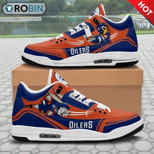 Edmonton Oilers Bugs Bunny Jordan 3 Sneakers