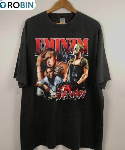 Eminem Tour Shirt, Shady Throwback Short Sleeve Tee Tops