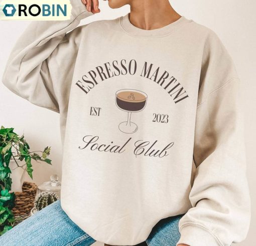 Espresso Martini Shirt, Martini Social Club Long Sleeve Hoodie