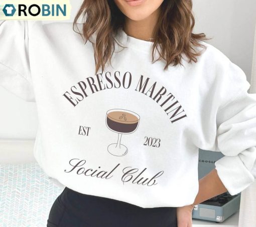 Espresso Martini Sweatshirt, Espresso Martini Social Club Sweater Tank Top