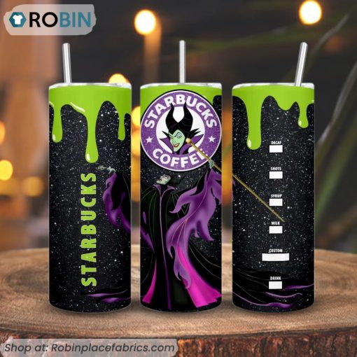 Evil Queen Starbucks Coffee 3D Printed Skinny Tumbler, Wicked Queen Disney Tumbler