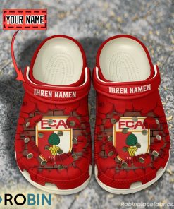 FC Augsburg Break Cracked Hole Design Crocs Shoes