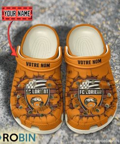 FC Lorient Break Cracked Hole Design Crocs Shoes FC Lorient Break Cracked Hole Design Crocs Shoes