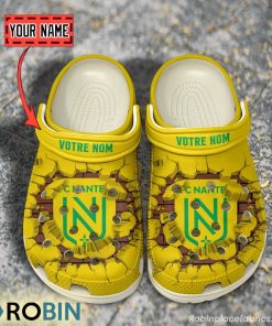 FC Nantes Break Cracked Hole Design Crocs Shoes
