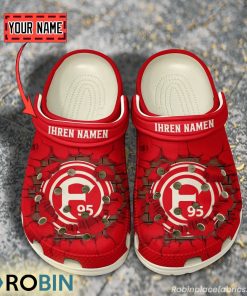 Fortuna Dusseldorf Break Cracked Hole Design Crocs Shoes
