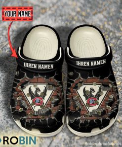 Fribourg-Gotteron Break Cracked Hole Design Crocs Shoes