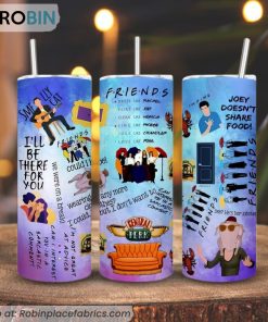 Friends 3D Printed Skinny Tumbler, American Television Sitcom Tumbler
