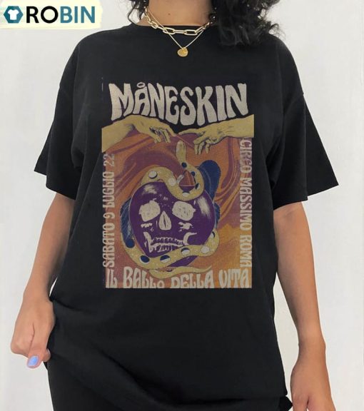 Funny Maneskin Band Shirt, Maneskin World Tour Unisex Hoodie Unisex T Shirt