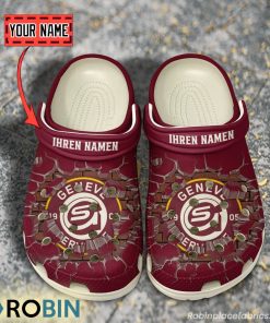 Geneve-Servette HC Break Cracked Hole Design Crocs Shoes