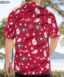 Georgia Bulldogs Christmas Pattern Button Shirt, Bulldogs Apparel