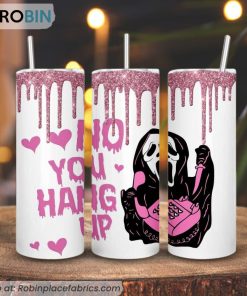 Ghostface Scream 3D Printed Skinny Tumbler, No You Hang Up 3D Printed Skinny Tumbler