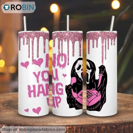 Ghostface Scream 3D Printed Skinny Tumbler, No You Hang Up 3D Printed Skinny Tumbler
