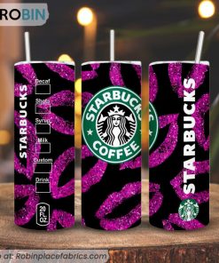 Glittery Lips Starbucks 3D Printed Skinny Tumblers