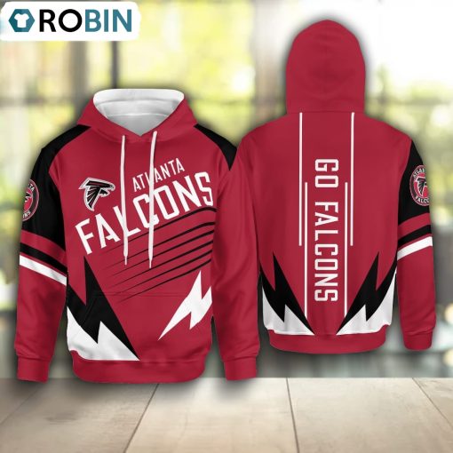 Go Atlanta Falcons! Hoodie and Zip Hoodie, Atlanta Falcons Gifts for Fans