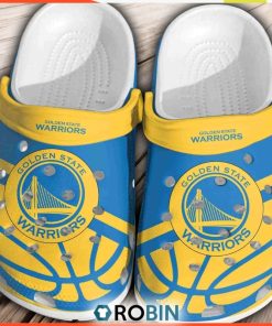 Golden State Warriors Basketball Club Crocband Comfortable Crocs Shoes Clogs, Warriors Gifts for Fans