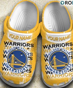 Golden State Warriors NBA Basketball Classic Crocs Shoes, Warriors Gifts