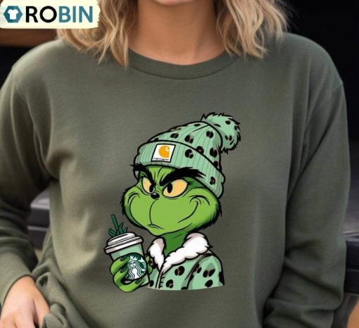 Grinch Boujee Christmas Shirt, Bougie Grinch Unisex Hoodie Sweatshirt