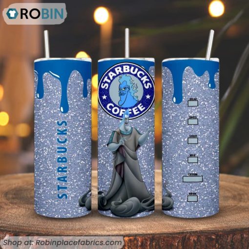 Hades Disney Starbucks Coffee 3D Printed Skinny Tumbler, Hercules Tumbler