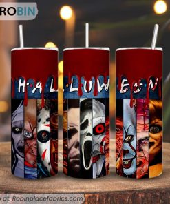 Halloween Movies 3D Printed Skinny Tumbler, Horror Characters Tumbler Halloween Movies 3D Printed Skinny Tumbler, Horror Characters Tumbler