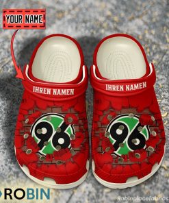 Hannover 96 Break Cracked Hole Design Crocs Shoes Hannover 96 Break Cracked Hole Design Crocs Shoes