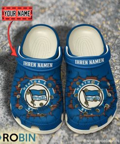 Hertha BSC Break Cracked Hole Design Crocs Shoes
