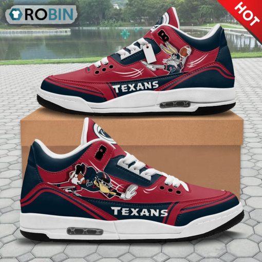 Houston Texans Bugs Bunny Jordan 3 Sneakers