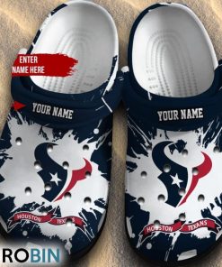 Houston Texans Classic Crocs, Custom NFL Crocs