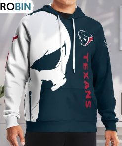 Houston Texans Punisher Skull Hoodie and Zip Hoodie, Houston Texans Unique Gifts