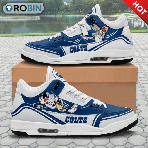 Indianapolis Colts Bugs Bunny Custom Jordan 3 Sneakers
