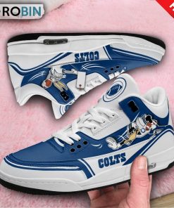 Indianapolis Colts Bugs Bunny Custom Jordan 3 Sneakers
