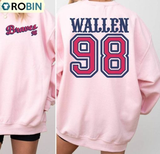 Inspirational Morgan Wallen 98 Braves Shirt, Braves 98 Sweatshirt Unisex Hoodie