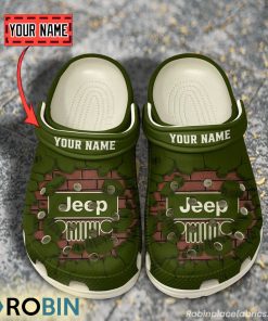 Jeep Break Cracked Hole Design Crocs Shoes
