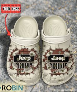 Jeep Wrangler Break Cracked Hole Design Crocs Shoes