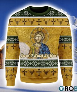 Jesus I Trust In You ver 2 Christmas Ugly Sweater 3D