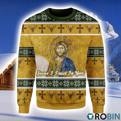 Jesus I Trust In You ver 2 Christmas Ugly Sweater 3D