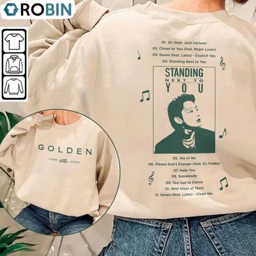 Jungkook Golden Album Shirt, Vintage Golden Album Long Sleeve Unisex Hoodie
