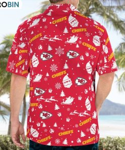 Kansas City Chiefs Christmas Pattern Button Shirt, Chiefs Team Gifts