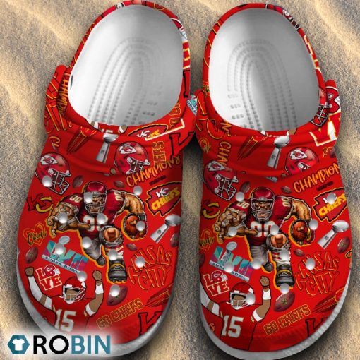 Kansas City Chiefs NFL 3D Printed Classic Crocs Shoes and Kids
