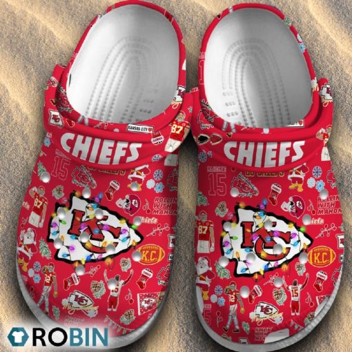 Kansas City Chiefs NFL Christmas 3D Printed Classic Crocs Shoes and Kids