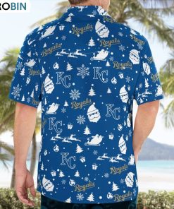 Kansas City Royals Christmas Pattern Button Shirt, KC Royals Fan Shirt
