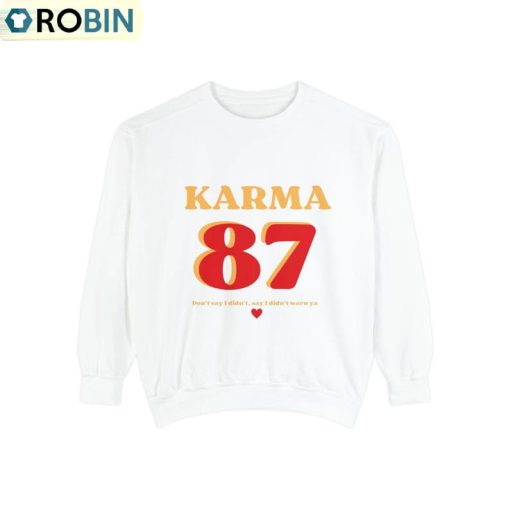 Karma 87 Funny Sweatshirt, Karma Ts Football Tee Tops T-shirt