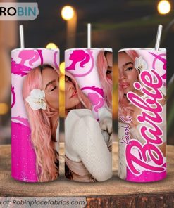 Karol G Barbie 3D Printed Skinny Tumbler, La Bichota Tumbler