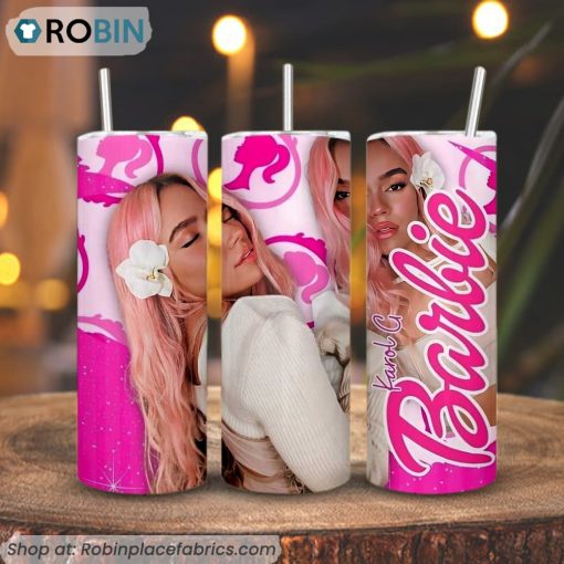 Karol G Barbie 3D Printed Skinny Tumbler, La Bichota Tumbler