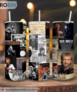 Keith Whitley 3D Printed Skinny Tumbler, American Country Music Singer Tumbler